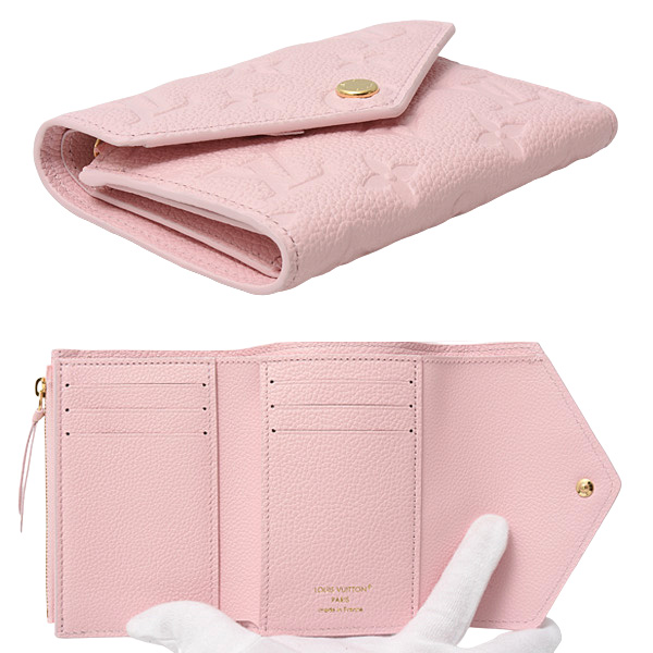 ルイヴィトン 財布 レディース アンプラントポルトフォイユ ヴィクトリーヌ 三つ折り ピンク系 M29460 Louis Vuitton 中古