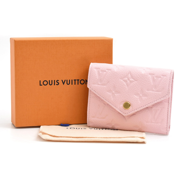 ルイヴィトン 財布 レディース アンプラントポルトフォイユ ヴィクトリーヌ 三つ折り ピンク系 M29460 Louis Vuitton 中古