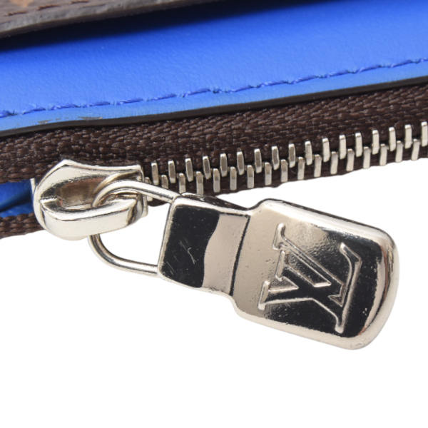 ルイヴィトン 財布 メンズ コインカードホルダー カラーマニア モノグラムマカサー カードケース コインケース ブルー M82911 Louis Vuitton 中古