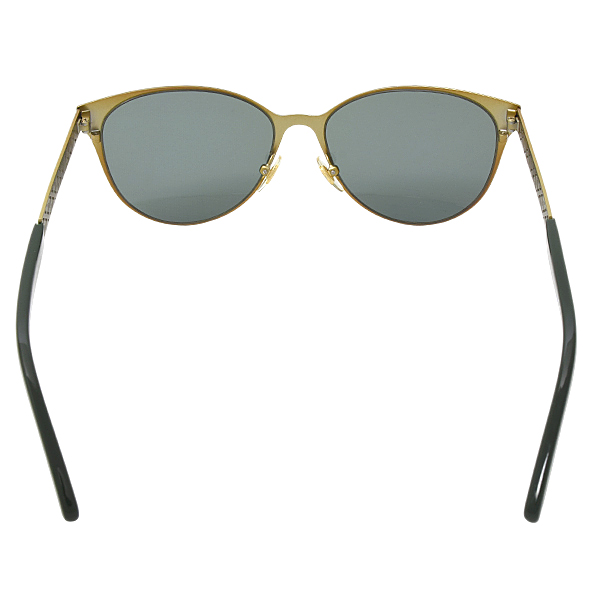 トリーバーチ サングラス レディース キャットアイ サングラス メタルフレーム プラスチック グリーン×ゴールド TORY BURCH TY6046 中古