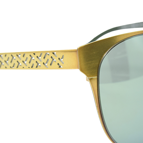 トリーバーチ サングラス レディース キャットアイ サングラス メタルフレーム プラスチック グリーン×ゴールド TORY BURCH TY6046 中古