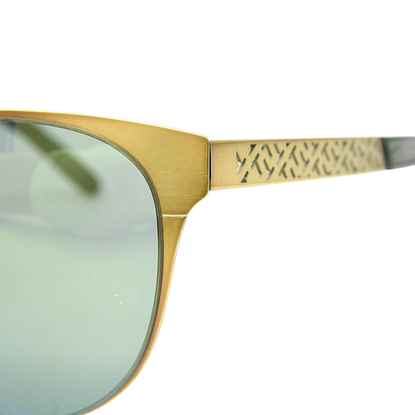 トリーバーチ サングラス レディース キャットアイ サングラス メタルフレーム プラスチック グリーン×ゴールド TORY BURCH TY6046 中古