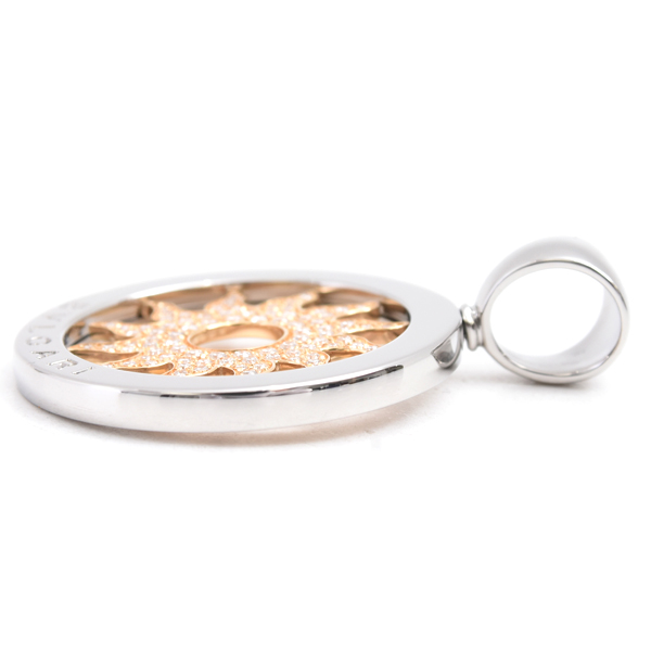 ブルガリ ペンダント メンズ トンドサン パヴェダイヤモンド ペンダントトップ ステンレス ゴールド BVLGARI SS×750YG 中古