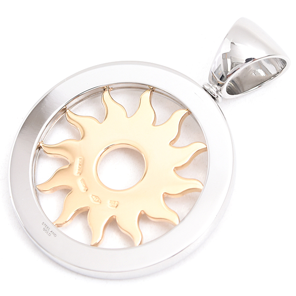 ブルガリ ペンダント メンズ トンドサン パヴェダイヤモンド ペンダントトップ ステンレス ゴールド BVLGARI SS×750YG 中古