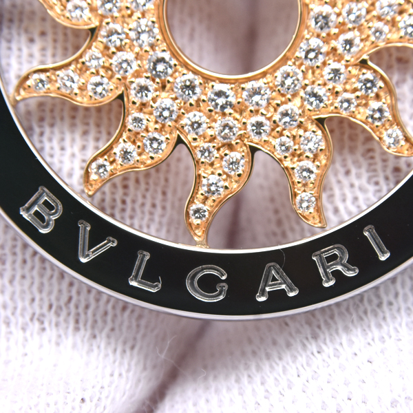 ブルガリ ペンダント メンズ トンドサン パヴェダイヤモンド ペンダントトップ ステンレス ゴールド BVLGARI SS×750YG 中古