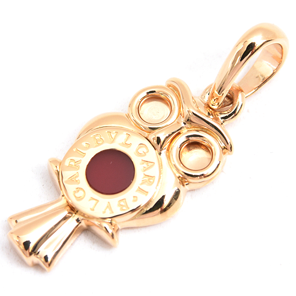 ブルガリ ペンダント ユニセックス ブルガリブルガリ フクロウ カーネリアン ペンダント ゴールド BVLGARI 750YG 中古