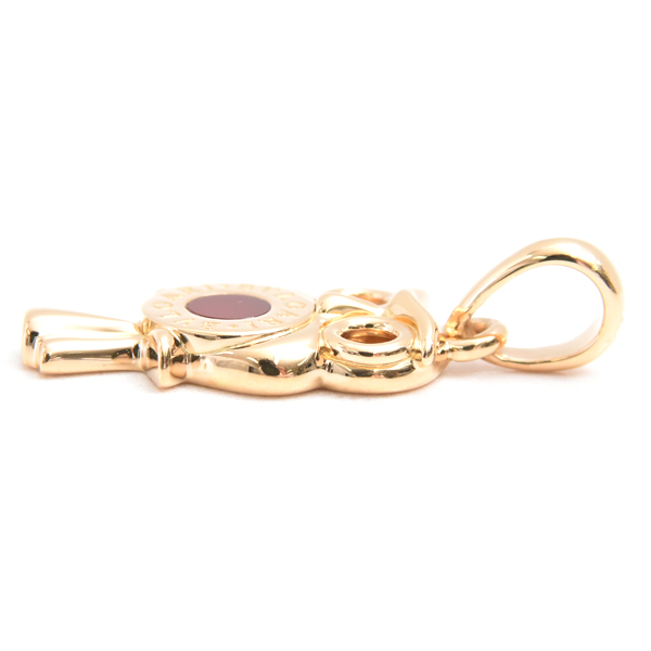 ブルガリ ペンダント ユニセックス ブルガリブルガリ フクロウ カーネリアン ペンダント ゴールド BVLGARI 750YG 中古