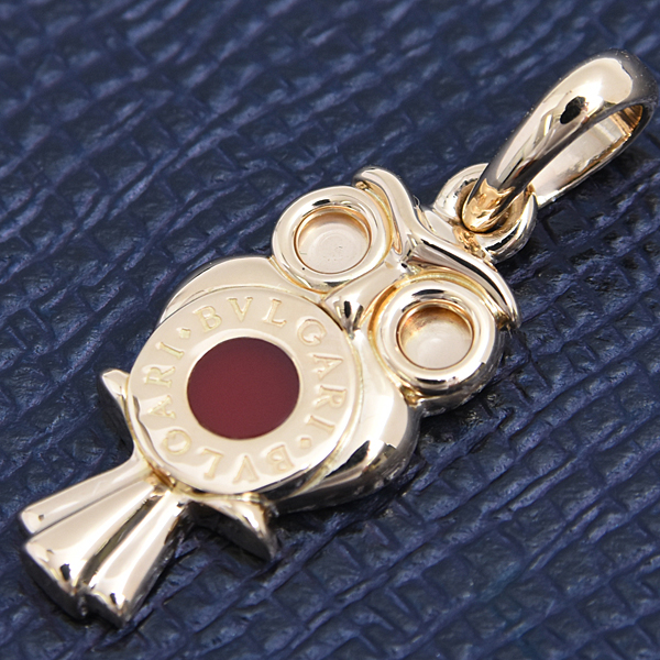 ブルガリ ペンダント ユニセックス ブルガリブルガリ フクロウ カーネリアン ペンダント ゴールド BVLGARI 750YG 中古