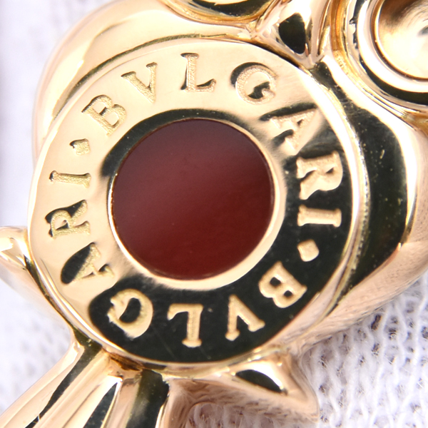 ブルガリ ペンダント ユニセックス ブルガリブルガリ フクロウ カーネリアン ペンダント ゴールド BVLGARI 750YG 中古