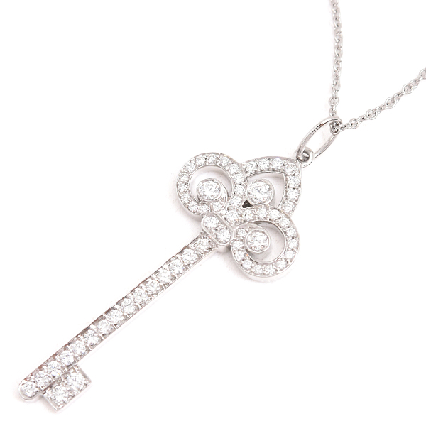 ティファニー ネックレス レディース フルールドリス キー ダイヤ ネックレス プラチナ TIFFANY PT950 中古