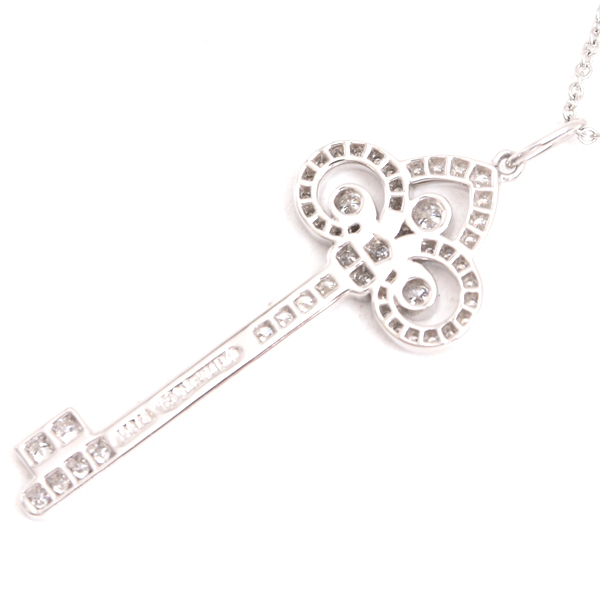 ティファニー ネックレス レディース フルールドリス キー ダイヤ ネックレス プラチナ TIFFANY PT950 中古