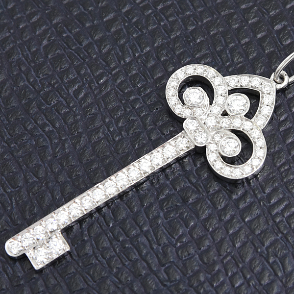 ティファニー ネックレス レディース フルールドリス キー ダイヤ ネックレス プラチナ TIFFANY PT950 中古