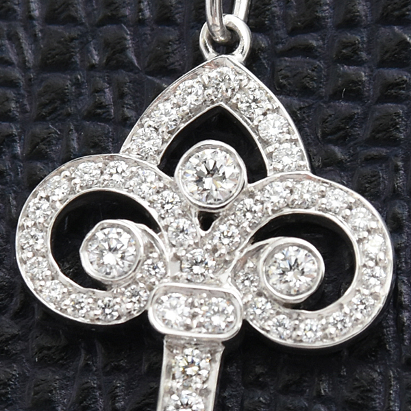ティファニー ネックレス レディース フルールドリス キー ダイヤ ネックレス プラチナ TIFFANY PT950 中古