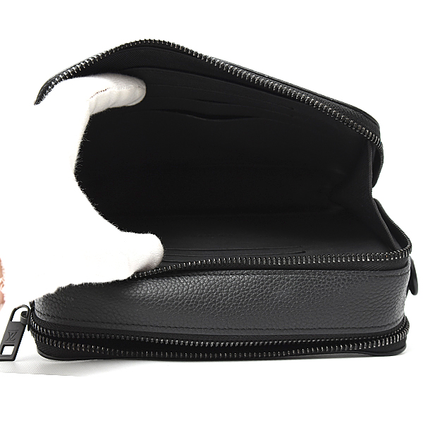 ルイヴィトン バッグ メンズ LVアエログラム アルファ ウェアラブル ウォレット ショルダーバッグ レザー ノワール Louis Vuitton M59161 中古