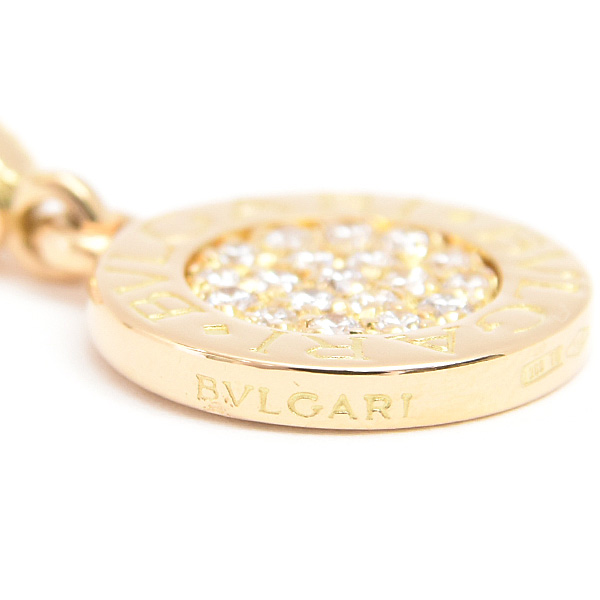 ブルガリ ペンダント レディース ブルガリブルガリ パヴェダイヤ チャーム イエローゴールド 750YG BVLGARI 中古