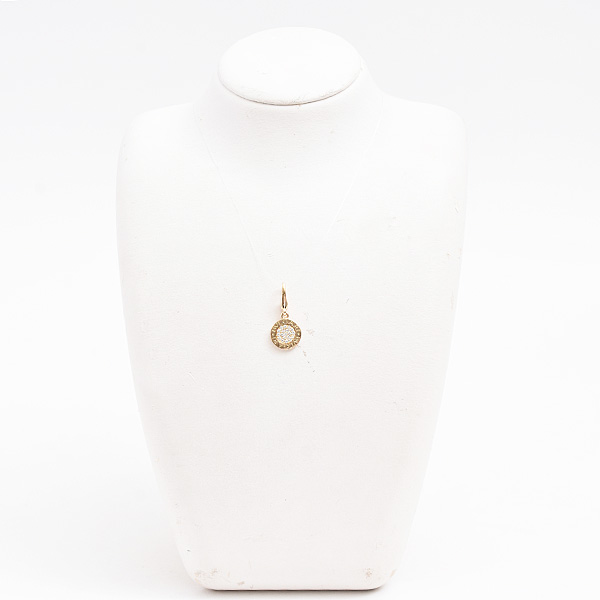 ブルガリ ペンダント レディース ブルガリブルガリ パヴェダイヤ チャーム イエローゴールド 750YG BVLGARI 中古