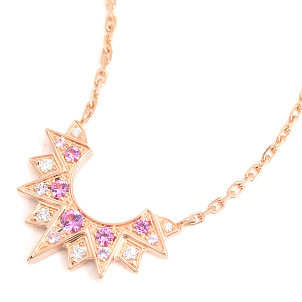ピアジェ ネックレス レディース サンライト ピンクサファイア ダイヤ ネックレス ピンクゴールド PIAGET 750PG 中古