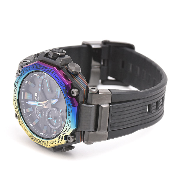 カシオ 時計 メンズ G-SHOCK MT-G モバイルリンク ソーラー ブラック文字盤 SS×カーボン CASIO B2000YR-1AJR 中古