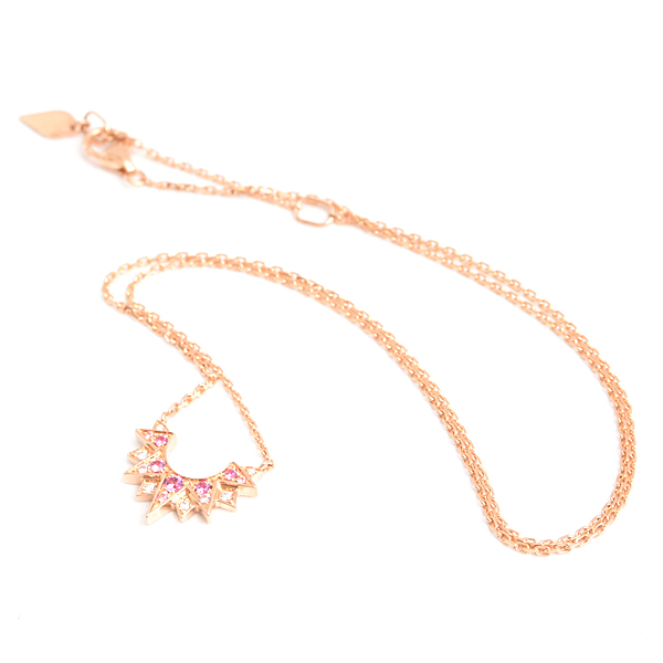 ピアジェ ネックレス レディース サンライト ピンクサファイア ダイヤ ネックレス ピンクゴールド PIAGET 750PG 中古