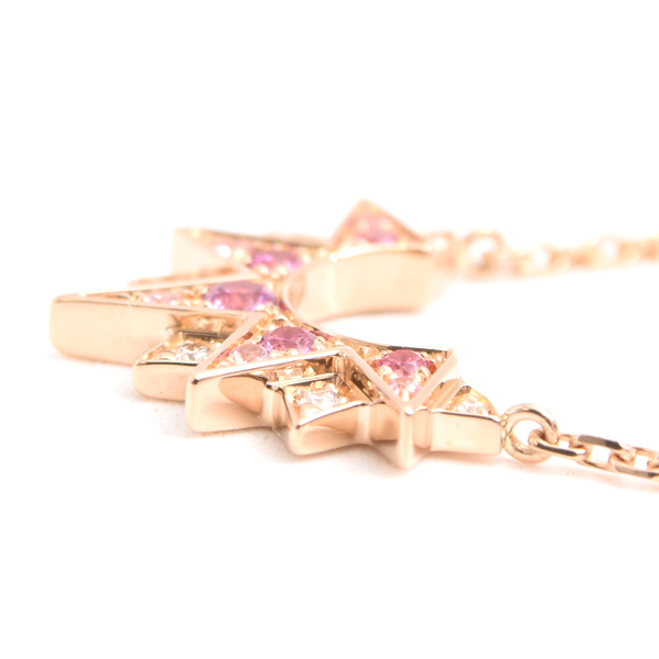 ピアジェ ネックレス レディース サンライト ピンクサファイア ダイヤ ネックレス ピンクゴールド PIAGET 750PG 中古