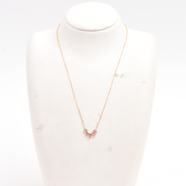 ピアジェ ネックレス レディース サンライト ピンクサファイア ダイヤ ネックレス ピンクゴールド PIAGET 750PG 中古