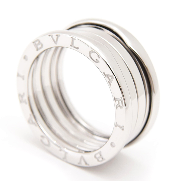ブルガリ 指輪 メンズ ビーゼロワン B-ZERO1 リング 56号 実寸15号 ホワイトゴールド 750WG BVLGARI 中古