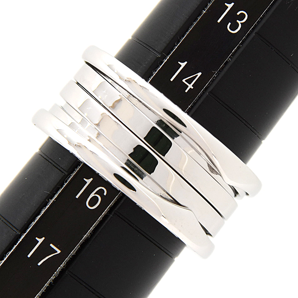 ブルガリ 指輪 メンズ ビーゼロワン B-ZERO1 リング 56号 実寸15号 ホワイトゴールド 750WG BVLGARI 中古