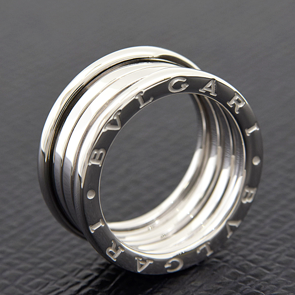ブルガリ 指輪 メンズ ビーゼロワン B-ZERO1 リング 56号 実寸15号 ホワイトゴールド 750WG BVLGARI 中古