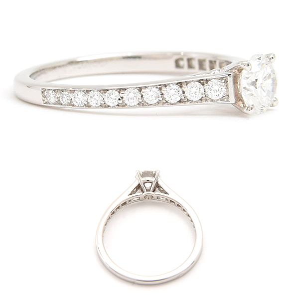 カルティエ 指輪 レディース 1895 ソリテール ダイヤ リング D0.37ct E-VVS2-GD 49号 実寸9号 プラチナ Cartier PT950 中古