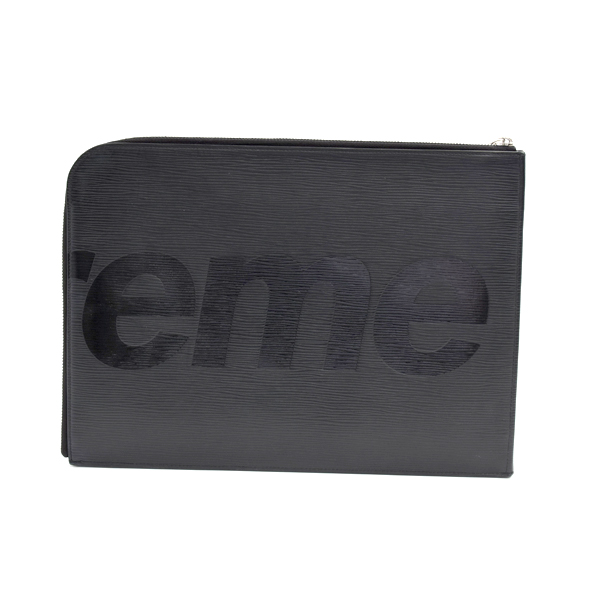 ルイヴィトン バッグ ポシェットジュールGM エピ クラッチバッグ シュプリーム Supreme コラボ ノワール ブラック M67754 Louis Vuitton 中古