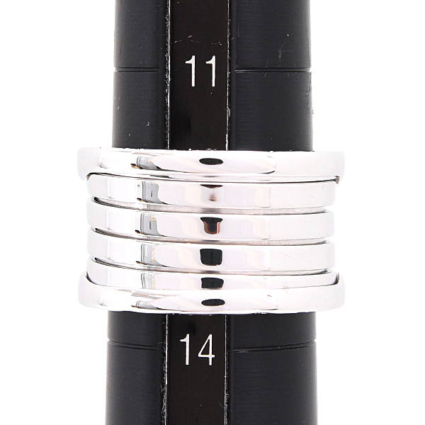 ブルガリ 指輪 メンズ レディース ビーゼロワン B-ZERO1 リング 54号 実寸12.5号 ホワイトゴールド 750WG BVLGARI 中古