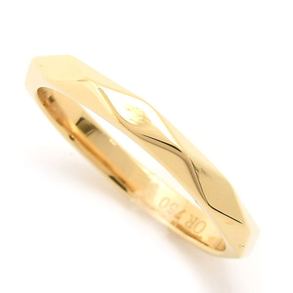 ブシュロン 指輪 メンズ ファセット ミディアム リング 56号 実寸17号 イエローゴールド BOUCHERON 750YG 中古
