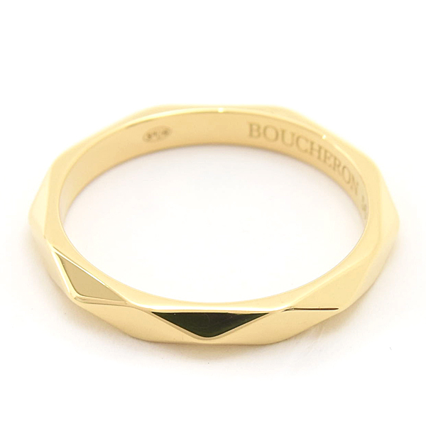 ブシュロン 指輪 メンズ ファセット ミディアム リング 56号 実寸17号 イエローゴールド BOUCHERON 750YG 中古