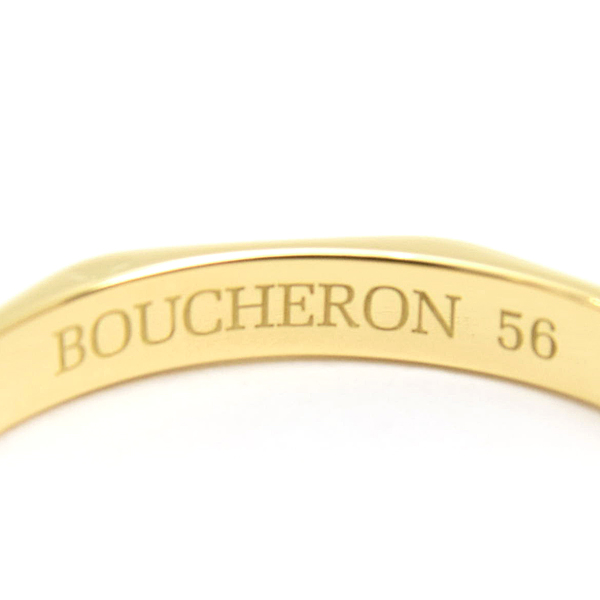 ブシュロン 指輪 メンズ ファセット ミディアム リング 56号 実寸17号 イエローゴールド BOUCHERON 750YG 中古