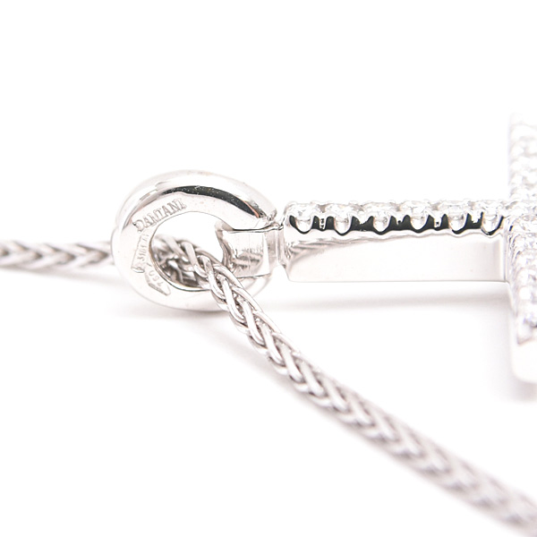 ダミアーニ ネックレス レディース メンズ ミステリークロス ダイヤ ペンダント ホワイトゴールド K18WG DAMIANI 中古