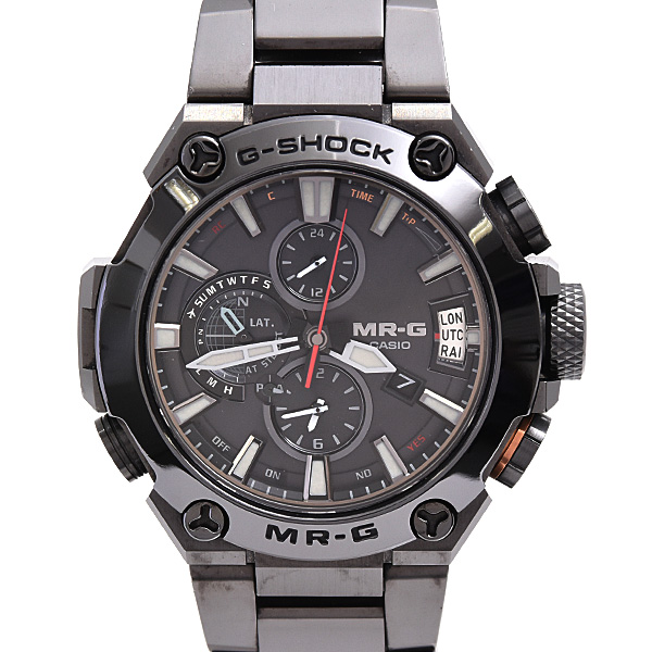 カシオ 時計 メンズ G-SHOCK MR-G 黒備え モバイルリンク ソーラー チタン TI CASIO MRG-G2000CB-1AJR 中古