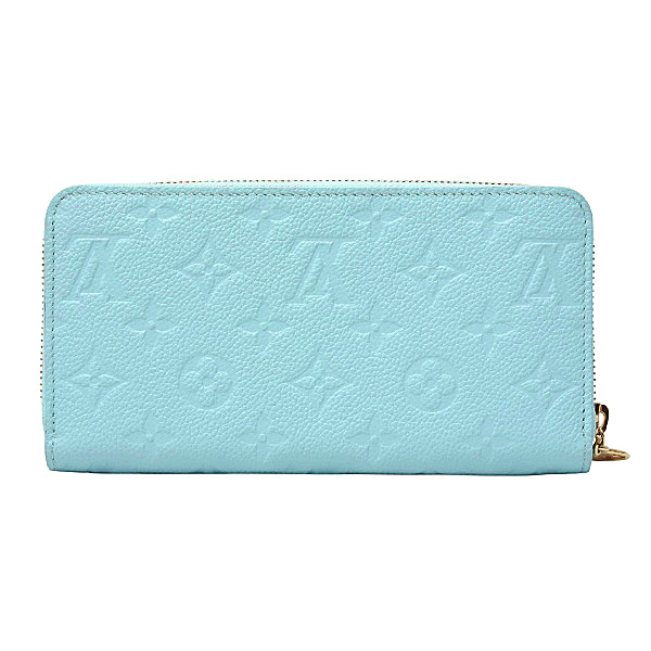ルイヴィトン 財布 レディース ジッピーウォレット モノグラムアンプラント グレープブルー Louis Vuitton M28294 中古