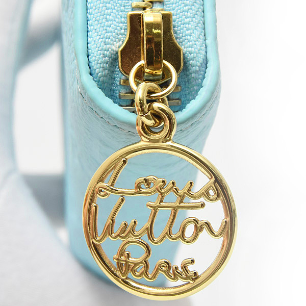 ルイヴィトン 財布 レディース ジッピーウォレット モノグラムアンプラント グレープブルー Louis Vuitton M28294 中古