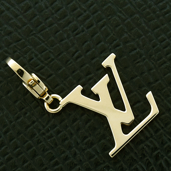 ルイヴィトン ペンダント レディース メンズ チャーム ドゥ モノグラム LVロゴ イエローゴールド Louis Vuitton 750YG 中古