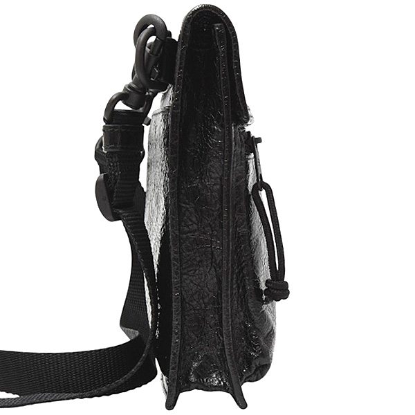 バレンシアガ バッグ レディース メンズ Explorer ストラップ付きポーチ スモール ショルダー ブラック ラムレザー BALENCIAGA 6559821 中古