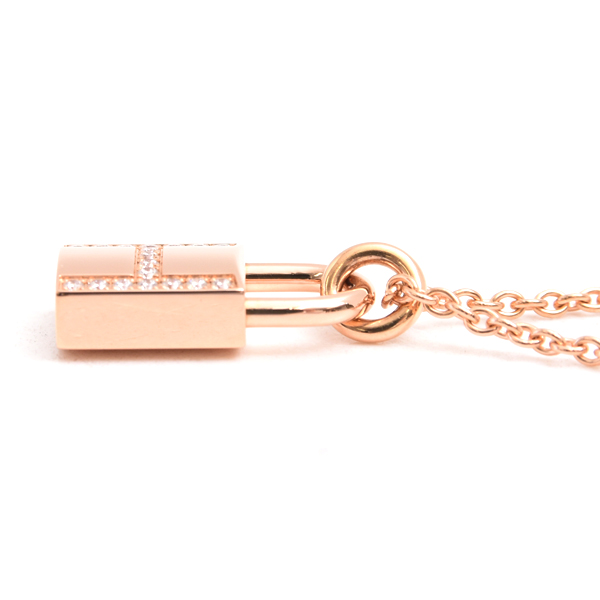 エルメス ネックレス レディース アミュレット カデナ ダイヤモンド ネックレス ピンクゴールド HERMES 750PG 中古
