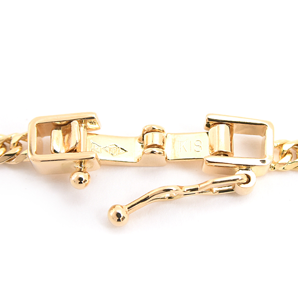 喜平 ネックレス K18 6面カット ダブル 10g 50cm 造幣局検定刻印入 メンズ レディース チェーン イエローゴールド YG 中古