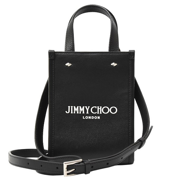 ジミーチュウ バッグ レディース メンズ MINI N/S TOTE ショルダーバッグ カーフレザー ブラック JIMMY CHOO 中古