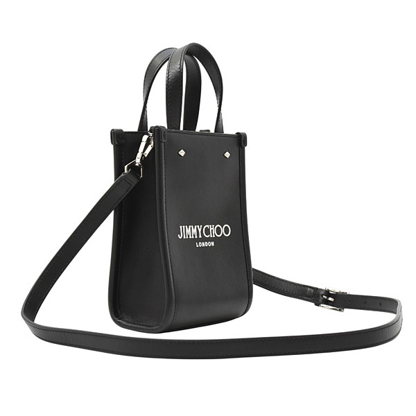 ジミーチュウ バッグ レディース メンズ MINI N/S TOTE ショルダーバッグ カーフレザー ブラック JIMMY CHOO 中古
