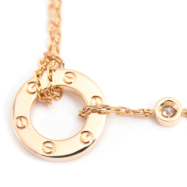 カルティエ ブレスレット レディース ラブサークル 2Pダイヤ ブレスレット イエローゴールド 750YG Cartier 中古