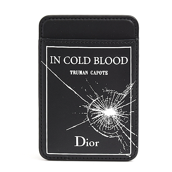 クリスチャンディオール カードケース メンズ マグネット カードホルダー カーフ ブラック Christian Dior 2BTCH207GUU 中古