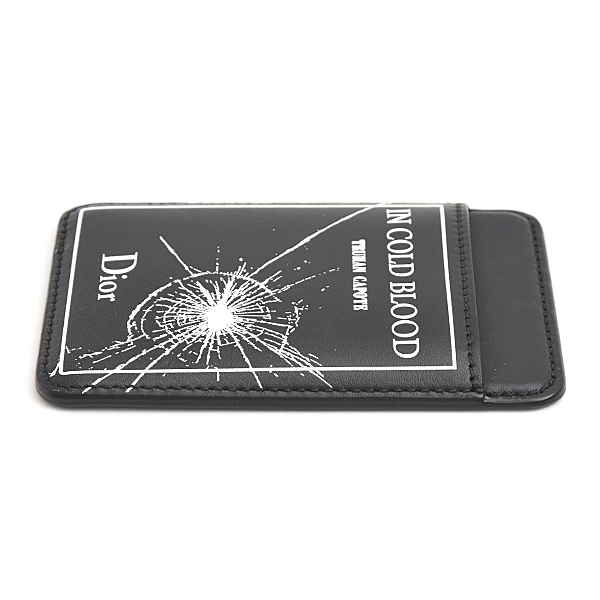 クリスチャンディオール カードケース メンズ マグネット カードホルダー カーフ ブラック Christian Dior 2BTCH207GUU 中古