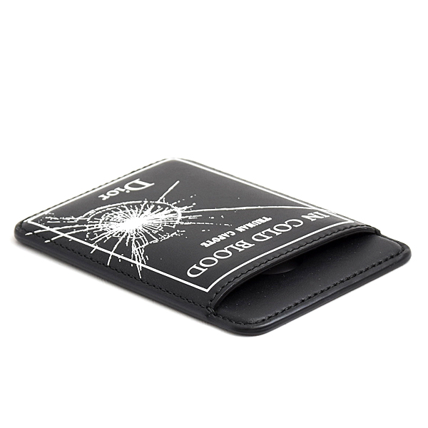 クリスチャンディオール カードケース メンズ マグネット カードホルダー カーフ ブラック Christian Dior 2BTCH207GUU 中古