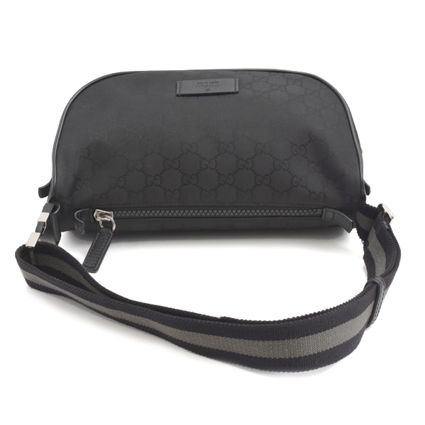 グッチ バッグ メンズ ベルトバッグ ボディバッグ GG ナイロン アウトレット ブラック GUCCI 449182 中古