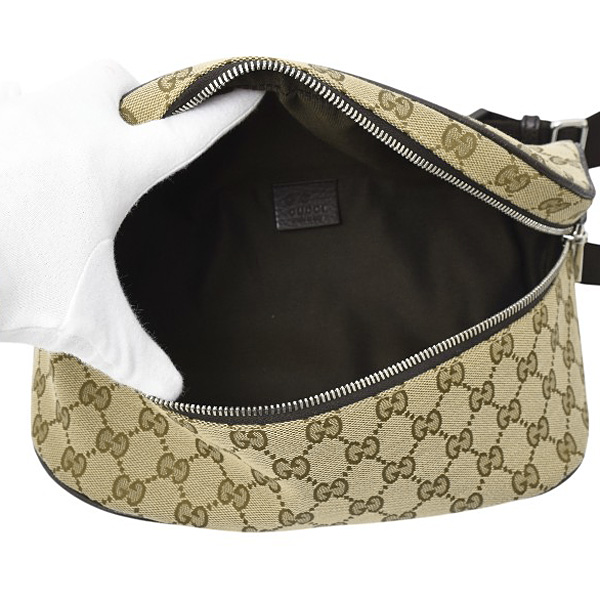 グッチ バッグ レディース メンズ ボディバッグ ベルトバッグ GGキャンバス ブラウン系 GUCCI 630915 中古